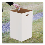 Gritt Commercial 40 Gallon Corrugated Cardboard Trash Can and Recycling Container, White, 10/Carton (GCEGRI52040G10) Case of 10