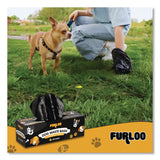 Furloo Commercial Grade Dog Waste Station Refill Bags, Open-Face, 8" x 13", Black, 200 Bags/Roll, 20/Carton (GCEFLO220) Case of 4000