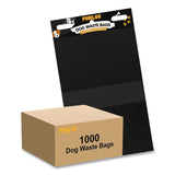 Furloo Pet Waste Station Header Heavy-Duty Leak-Resistant Dog Waste Refill Bags, Open-Face, 8.5" x 13.4", Black, 1000 Bags/Carton (GCEFLO2110) Case of 1000