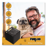 Furloo Pet Waste Station Header Heavy-Duty Leak-Resistant Dog Waste Refill Bags, Open-Face, 8.5" x 13.4", Black, 1000 Bags/Carton (GCEFLO2110) Case of 1000
