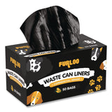 Furloo 13-Gallon Heavy Duty Dog Waste Station Can Liners, Open-Face, 13 gal, 26" x 33", Black, 50 Bags (GCEFLO22) Each