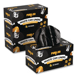 Furloo 13-Gallon Heavy Duty Dog Waste Station Can Liners, Open-Face, 13 Gallons, 26" x 33", Black, 50 Bags/Roll, 2/Pack (GCEFLO222PK) Each