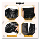 Furloo 13-Gallon Heavy Duty Dog Waste Station Can Liners, Open-Face, 13 Gallons, 26" x 33", Black, 50 Bags/Roll, 2/Pack (GCEFLO222PK) Each