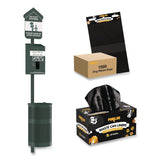 Furloo Pet Waste Station Starter Kit with Header Bag Dispenser, Bags and Liners, 11.5 gal, Top Door, Green (GCEFLO1HSGB) Each