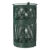 Furloo 13 Gallon Heavy-Duty Outdoor Pet Waste Trash Can with Lid, Top Door, Green (GCEFLO1TG) Each