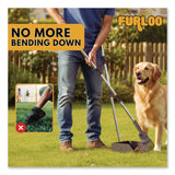 Furloo Dog Pooper Scooper Set with Heavy-Duty Metal Tray, Rake and Spade, 37.8" Length Black/Silver (GCEFLO3) Each