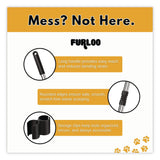 Furloo Dog Pooper Scooper Set with Heavy-Duty Metal Tray, Rake and Spade, 37.8" Length Black/Silver (GCEFLO3) Each