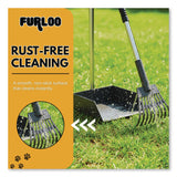 Furloo Dog Pooper Scooper Set with Heavy-Duty Metal Tray, Rake and Spade, 37.8" Length Black/Silver (GCEFLO3) Each