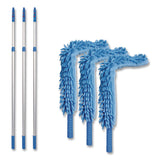 Gritt Commercial Flexible Wand Duster with Microfiber and Chenille Sleeve and 6 ft Telescopic Pole, 3/Kit (GCEGRI1756F3PK) Each