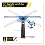 Gritt Commercial Pro Window Washing Kit with Swivel Squeegee and 6 ft Telescopic Pole, 14" Wide Blade, 3/Kit (GCEGRI1306F143P) Each