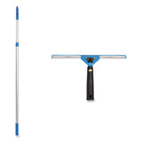 Gritt Commercial Pro Window Washing Kit with Swivel Squeegee and 6 ft Telescopic Pole, 14" Wide Blade, 3/Kit (GCEGRI1306F143P) Each