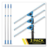 Gritt Commercial Pro Window Washing Kit with Swivel Squeegee and 6 ft Telescopic Pole, 18" Wide Blade, 3/Kit (GCEGRI1306F183P) Each