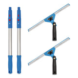 Gritt Commercial Pro Window Washing Kit with Swivel Window Squeegee and 20" Pole, 14" Wide Blade, 2/Kit (GCEGRI1312PK) Each