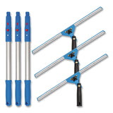 Gritt Commercial Pro Window Washing Kit with Swivel Window Squeegee and 20" Pole, 18" Wide Blade, 3/Kit (GCEGRI131183PK) Each