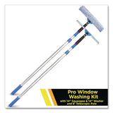 Gritt Commercial Pro Window Washing Kit with Squeegee, Washer and 6 ft Telescopic Pole, 14" Wide (GCEGRI1376F14) Each
