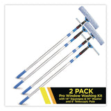 Gritt Commercial Pro Window Washing Kit with Squeegee, Washer and 6 ft Telescopic Pole, 14" Wide, 2/Kit (GCEGRI1376F142P) Each