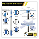 Gritt Commercial Pro Window Washing Kit with Squeegee, Washer and 6 ft Telescopic Pole, 14" Wide, 2/Kit (GCEGRI1376F142P) Each
