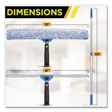 Gritt Commercial Pro Window Washing Kit with Squeegee, Washer and 6 ft Telescopic Pole, 18" Wide Blade (GCEGRI1376F18) Each