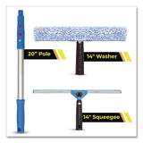 Gritt Commercial Pro Window Washing Kit with Squeegee, Washer and 20" Pole, 14" Wide Blade (GCEGRI138) Each