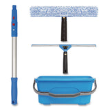 Gritt Commercial Pro Window Cleaning Kit with 14" Squeegee, 14" Washer, 20" Pole and 3 Gallon Heavy-Duty Bucket (GCEGRI138B) Each
