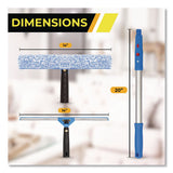 Gritt Commercial Pro Window Cleaning Kit with 14" Squeegee, 14" Washer, 20" Pole and 3 Gallon Heavy-Duty Bucket (GCEGRI138B) Each