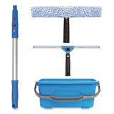 Gritt Commercial Pro Window Cleaning Kit with 14" Squeegee, 14" Washer, 20" Pole and 3 Gallon Heavy-Duty Bucket, 2/Kit (GCEGRI138B2PK) Each