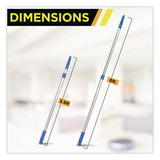 Gritt Commercial 6 ft Telescopic Aluminum Extension Pole with Click/Lock Adapter Cone, 3.5 ft to 6 ft, Blue/Silver (GCEGRI1066F) Each