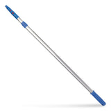 Gritt Commercial 6 ft Telescopic Aluminum Extension Pole with Click/Lock Adapter Cone, 3.5 ft to 6 ft, Blue/Silver (GCEGRI1066F) Each