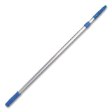 Gritt Commercial 6 ft Telescopic Aluminum Extension Pole with Click/Lock Adapter Cone, 3.5 ft to 6 ft, Blue/Silver, 3/Pack (GCEGRI1066F3PK) Each
