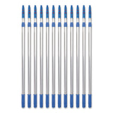 Gritt Commercial 6 ft Telescopic Aluminum Extension Pole with Click/Lock Adapter Cone, 3.5 ft to 6 ft, Blue/Silver, 12/Carton (GCEGRI1066F12PK) Case of 12