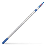Gritt Commercial 6 ft Telescopic Aluminum Extension Pole with Click/Lock Adapter Cone, 3.5 ft to 6 ft, Blue/Silver, 12/Carton (GCEGRI1066F12PK) Case of 12