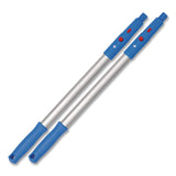 Gritt Commercial 20" Aluminum Pole with Click/Lock Adapter Cone, Blue/Silver, 2/Pack (GCEGRI1072PK) Each