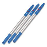 Gritt Commercial 20" Aluminum Pole with Click/Lock Adapter Cone, Blue/Silver, 3/Pack (GCEGRI1073PK) Each