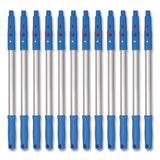 Gritt Commercial 20" Aluminum Pole with Click/Lock Adapter Cone, Blue/Silver, 12/Pack (GCEGRI10712PK) Each