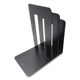 Huron Steel Bookend with Sorter, Contemporary Style, Nonskid Base, 5 x 7 x 8, Black (CTXHASZ0094) Each