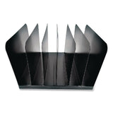 Huron Steel Vertical File Organizer, 6 Sections, Letter Size Files, 11 x 12 x 8, Black (CTXHASZ0144) Each