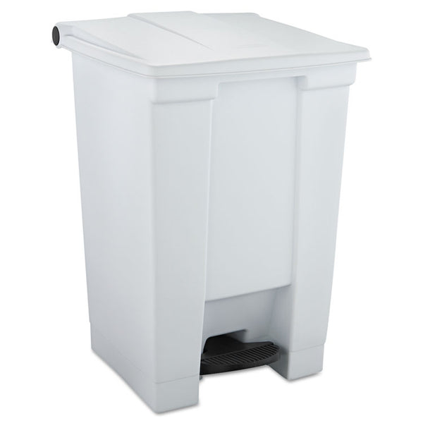 Rubbermaid® Commercial Indoor Utility Step-On Waste Container, 12 gal, Plastic, White (RCP6144WHI) Each