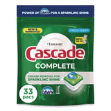 Cascade® Complete ActionPacs, Fresh Scent, 17.6 oz Bag, 33 Pacs/Bag, 4 Bags/Carton (PGC21697) Case of 4