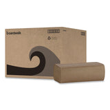 Boardwalk® Folded Paper Towels, 1-Ply, 9 x 9.5, Kraft, 250/Pack, 16 Packs/Carton (BWKSF4000K) Case of 16