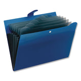 Pendaflex® Seven-Pocket Expanding File, 1" Expansion, 7 Sections, Snap Closure, 1/7-Cut Tabs, Letter Size, Blue (GLW89551BLU) Each