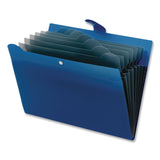 Pendaflex® Seven-Pocket Expanding File, 1" Expansion, 7 Sections, Snap Closure, 1/7-Cut Tabs, Letter Size, Blue (GLW89551BLU) Each