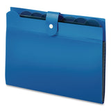 Pendaflex® Seven-Pocket Expanding File, 1" Expansion, 7 Sections, Snap Closure, 1/7-Cut Tabs, Letter Size, Blue (GLW89551BLU) Each