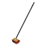 O-Cedar® Commercial Bi-Level Floor Scrub Brush, Red Polypropylene Bristles, 10" Brush, 54" Black Metal Handle, 6/Carton (NCP6615CT) Case of 6