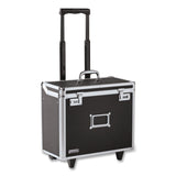 Vaultz® Locking Mobile Rolling Business Case, Fits Devices Up to 16", Aluminum/Chrome/Fiberboard, 10 x 16 x 15, Black (IDEVZ00194) Each