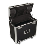 Vaultz® Locking Mobile Rolling Business Case, Fits Devices Up to 16", Aluminum/Chrome/Fiberboard, 10 x 16 x 15, Black (IDEVZ00194) Each