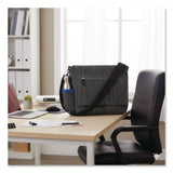 so-mine® Fabric Casual Messenger Bag, Charcoal/Cobalt (SOOSM456) Each