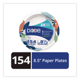 Dixie® Paper Plates with Soak-Proof Shield, Plate, 8.5" dia, Multicolor, 154/Pack (DXE15717) Pack of 154
