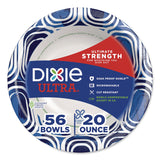 Dixie® Ultra® Paper Bowls, 20 oz, Blue/Black/White, 56/Pack (DXE15810) Pack of 56