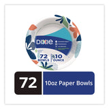 Dixie® Paper Bowls with Soak Proof Shield, 10 oz, Multicolor, 72/Pack (DXE15981) Pack of 72