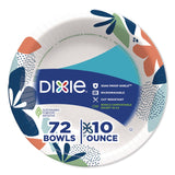 Dixie® Paper Bowls with Soak Proof Shield, 10 oz, Multicolor, 72/Pack (DXE15981) Pack of 72